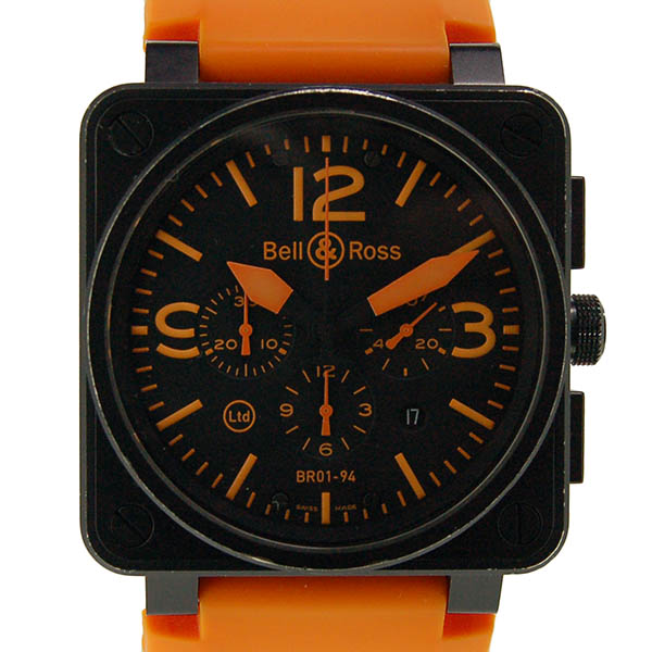 ベル＆ロス　BELL＆ROSS　BR01-94-ORENGE　クロノグラフ　世界250本限定　オレンジ　USED　中古