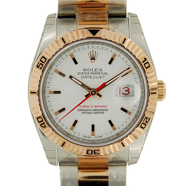 ロレックス　ROLEX　ターノグラフ　Ref.116261　18KPG×SS　ホワイト　D番ルーレット　未使用品