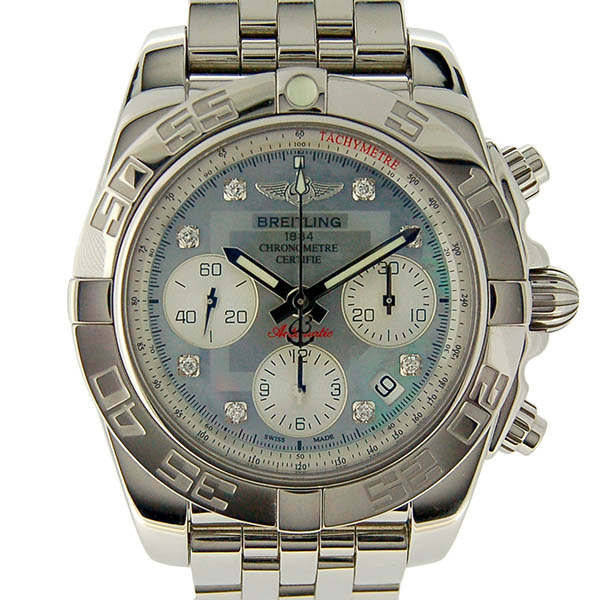 ブライトリング　BREITLING　クロノマット41　グレーパール　ダイヤモンド　A014G12PA　USED　中古