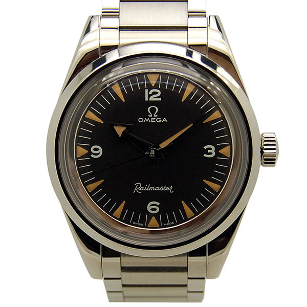 オメガ　OMEGA　レイルマスター　マスタークロノメーター　1957　トリロジー　220.10.38.20.01.002　SS　ブラック　38mm　世界3557本限定　USED　中古