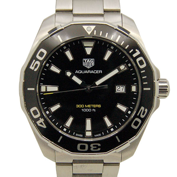 タグホイヤー　TAG HEUER　アクアレーサー　300M　WAY101A.BA0746　43mm　ブラック　SS　クォーツ　USED　中古