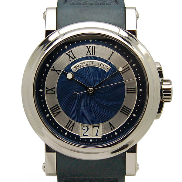 ブレゲ　BREGUET　マリーン2　ラージデイト　5817ST/Y2/5V8　SS　ブルー　39mm　ラバー　USED　中古