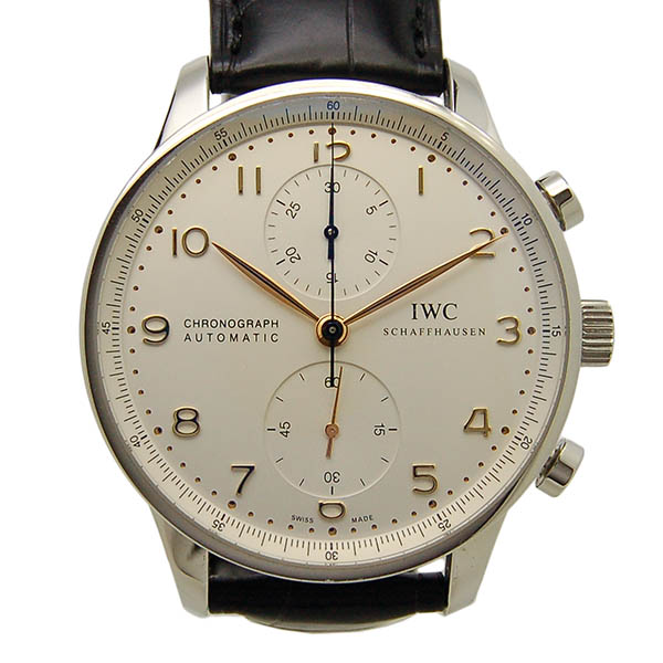 IWC　ポルトギーゼ　IW371445　シルバー　金針　Dバックル　自動巻　USED　中古