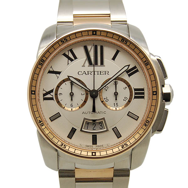 カルティエ　CARTIER　カリブル　ドゥ　カルティエ　クロノグラフ　W7100042　USED　中古
