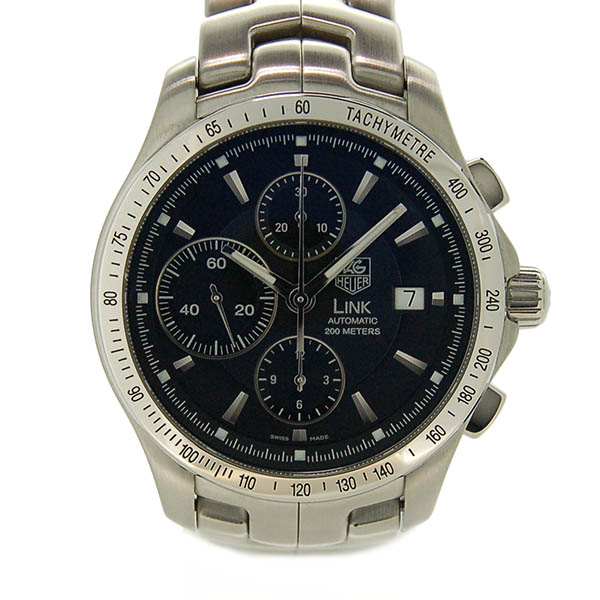 タグホイヤー　TAG HEUER　リンクタキメータークロノ　CJF2110.BA0594　ブラック　自動巻　USED　中古