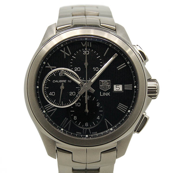 タグホイヤー　TAG HEUER　リンク　クロノグラフ　キャリバー16　CAT2012.BA0952　43mm　ブラックローマ　USED　中古