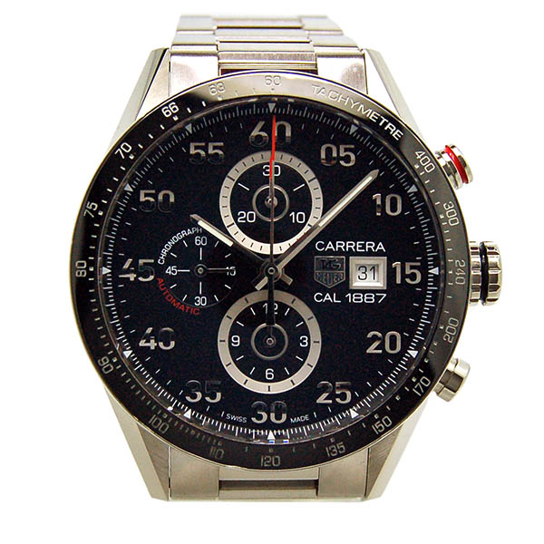 タグホイヤー　TAG HEUER　カレラタキメータークロノ　キャリバー1887　CAR2A10.BA0799　ブラック　SS　43mm　USED　中古