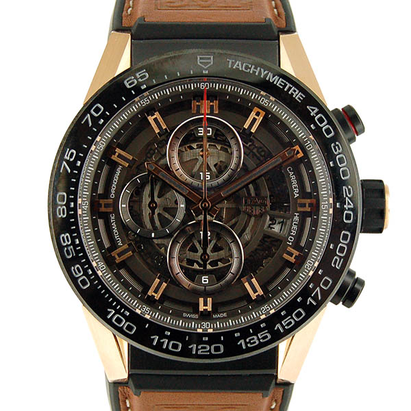 タグホイヤー　TAG HEUER　カレラ　キャリバーホイヤー01　CAR2A5C.FT6125　ローズゴールド　USED　中古