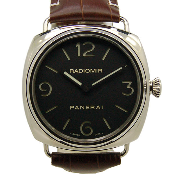 パネライ　PANERAI　ラジオミールベース　45mm　PAM00210　手巻き　100ｍ防水　革ベルト　USED　中古