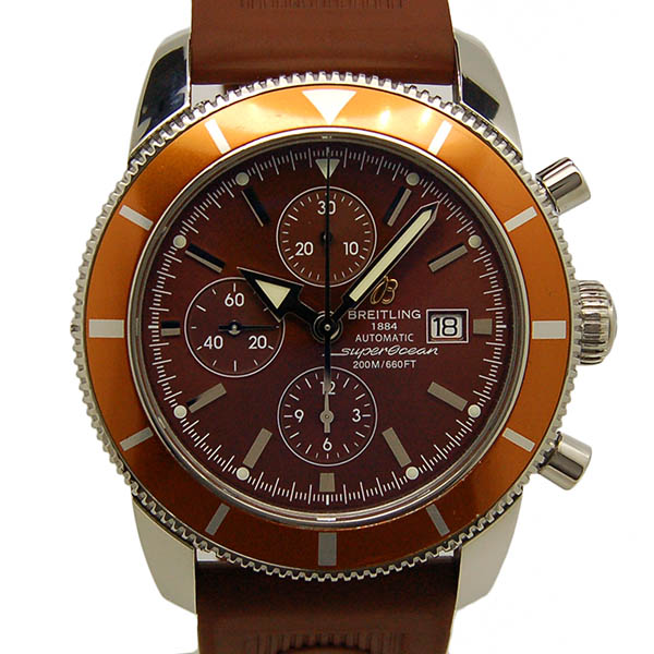 ブライトリング　BREITLING　スーパーオーシャンヘリテージ　クロノグラフ　46mm　A272Q53ORC　ブラウン　USED　中古