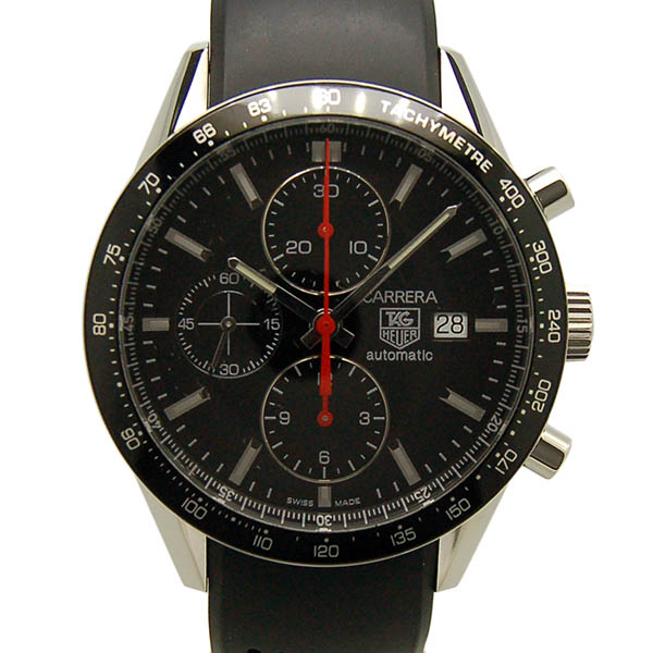 タグホイヤー　TAG HEUER　カレラ　レーシング　クロノグラフ　CV2014.FT6014　SS　ブラック　USED　中古