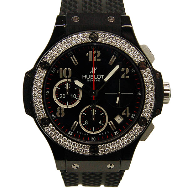 ウブロ　HUBLOT　ビッグバン　ブラックマジック　ベゼルダイヤ　342.CV.130.RX.114　セラミック　41mm　ブラック　自動巻　USED　中古