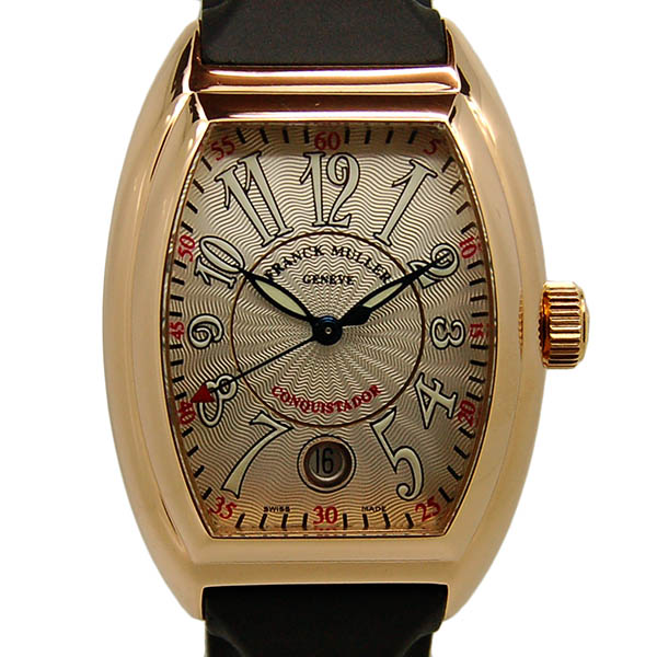 フランクミュラー　FRANCK MULLER　コンキスタドール　8005SC　18KPG　ラバーベルト　USED　中古