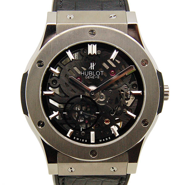 ウブロ　HUBLOT　クラシックフュージョン　クラシコ　ウルトラシン　スケルトン　515.NX.0170.LR　USED　中古