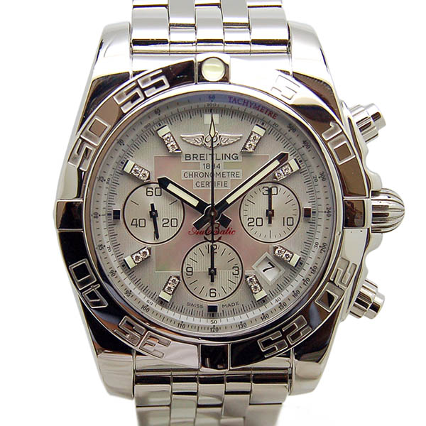 ブライトリング　BREITLING　クロノマット44　A011G86PA　グレーパールダイヤモンド　USED　中古