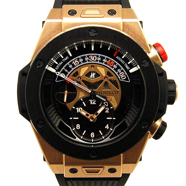 ウブロ　HUBLOT　ビッグバン　ウニコ　レトログラード　クロノグラフ　キングゴールド　セラミック　413.OM.1128.RX　USED　中古