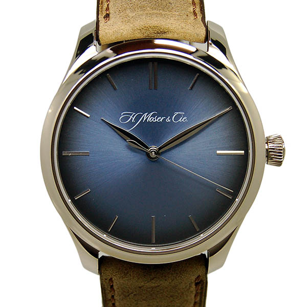 H．モーザー　H.MOSER&CIE　エンデバー　センターセコンド　1200-0201　18KWG　40mm　革ベルト　ブルー　USED　中古