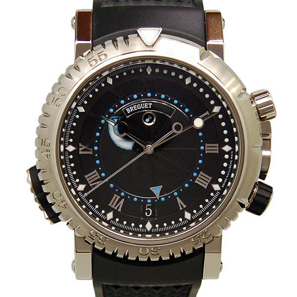 ブレゲ　BREGUET　マリーンロイヤル　5847BB/92/5ZV　18KWG　ラバーベルト　ブラック　USED　中古