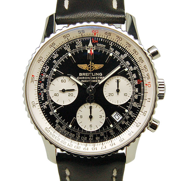 ブライトリング　BREITLING　ナビタイマー　A232B35KBD　SS　41mm　ブラック　革ベルト　USED　中古