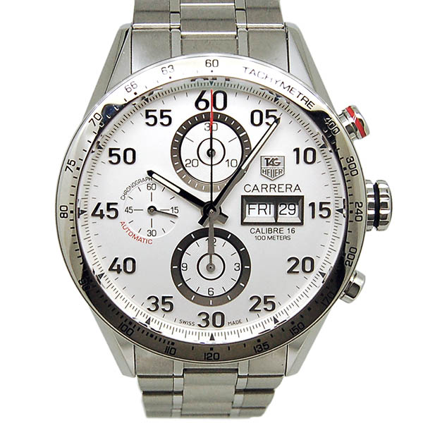 タグホイヤー　TAG HEUER　カレラ　タキメトリック　クロノデイデイト　シルバー　CV2A11.BA0796　自動巻　SS　USED　中古