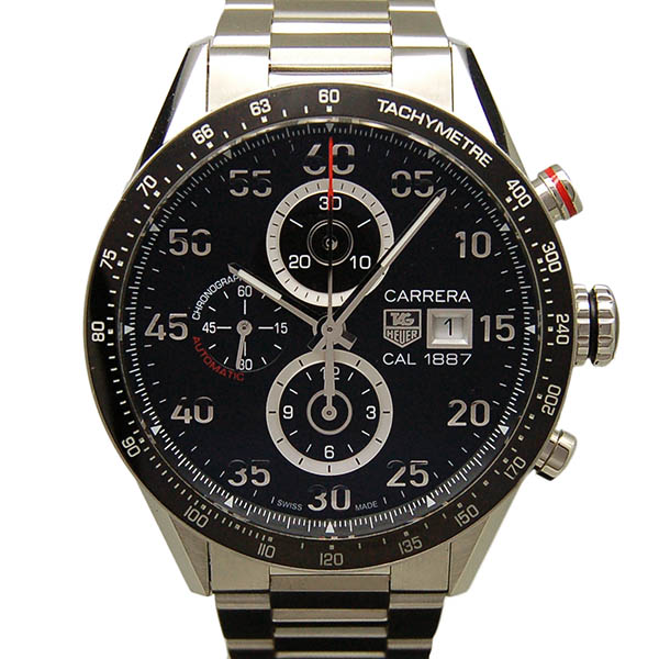 タグホイヤー　TAG HEUER　カレラタキメータークロノ　キャリバー1887　CAR2A10.BA0799　ブラック　SS　43mm　USED　中古