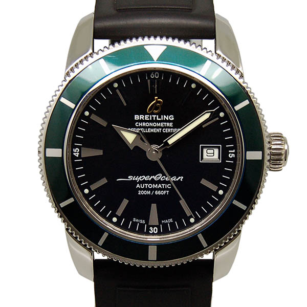 ブライトリング　BREITLING　スーパーオーシャンヘリテージ42　A170B04RRC　ブラック　ラバー　USED　中古