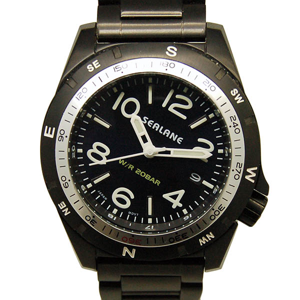 シーレーン　SEALANE　SE40-MBL　ブルー　クォーツ　43mm　USED　中古