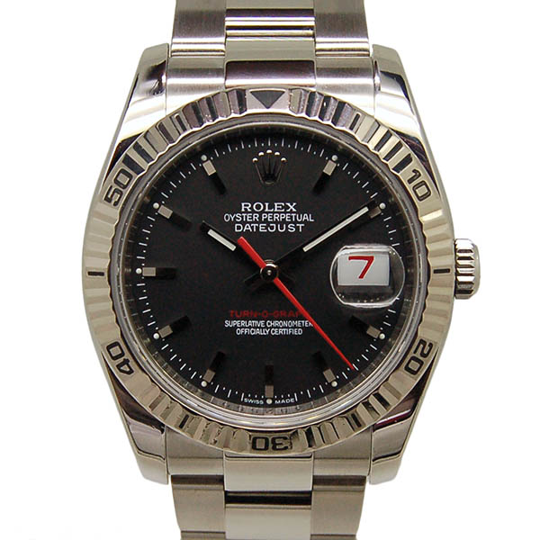 ロレックス　ROLEX　ターノグラフ　Ref.116264　SS　ブラック　Z番ルーレット　USED　中古