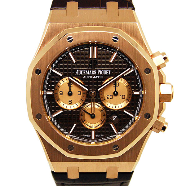 オーデマ・ピゲ　AUDEMARS PIGUET　ロイヤルオーク　クロノグラフ　26331OR.OO.D821CR.01　18KPG　41mm　ブラウン　革ベルト　USED　中古