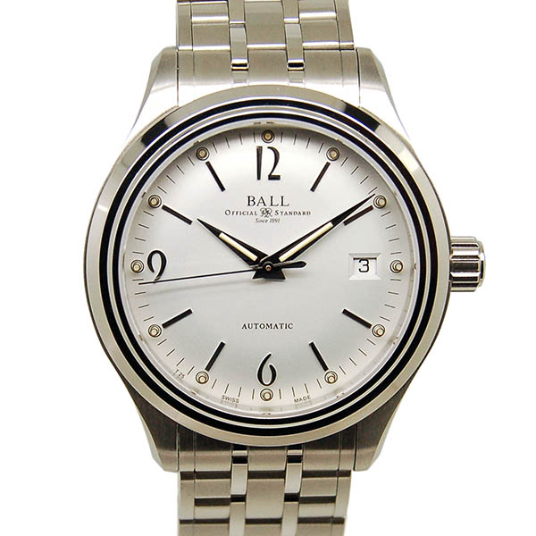 ボールウォッチ　BALL　トレインマスター　ストリームライナー 　NM1060D-SJ-WH  シルバー　SS　39mm　未使用品