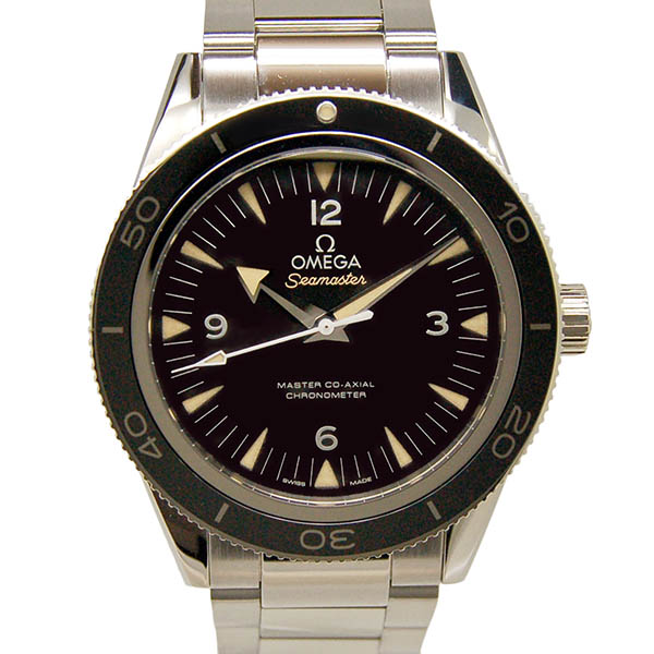 オメガ　OMEGA　シーマスター300　マスターコーアクシャル　233.30.41.21.01.001　SS　ブラック　41mm　USED　中古