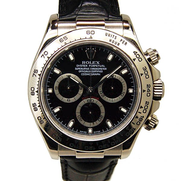ロレックス　ROLEX　デイトナ　Ref.116519　K18WG　自動巻き　Y番　革ベルト　USED　中古