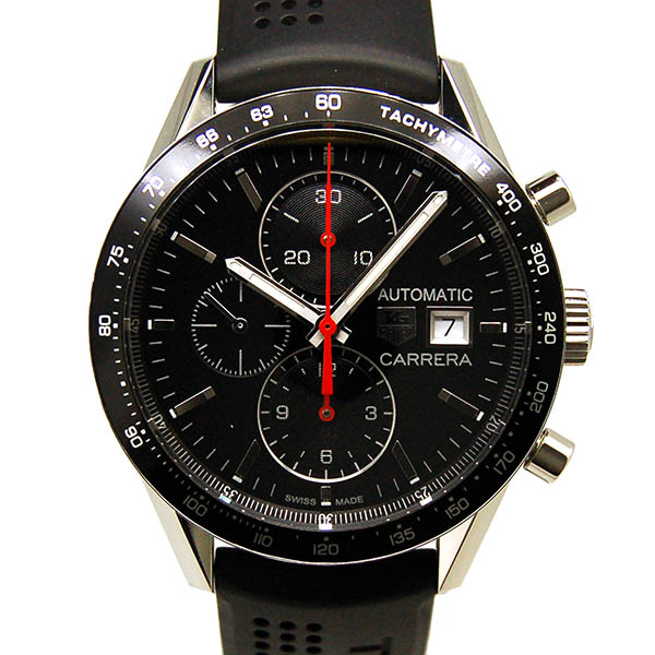 タグホイヤー　TAG HEUER　カレラタキメータークロノグラフ　キャリバー1887　CV201AM.FT6040　SS　ブラック　41mm　USED　中古