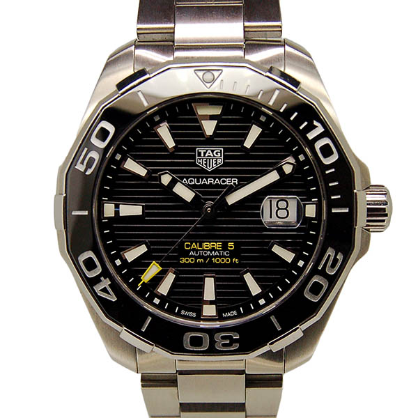 タグホイヤー　TAG HEUER　アクアレーサー　キャリバー5　WAY201A.BA0927　43mm　ブラック　USED　中古
