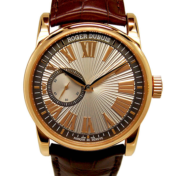ロジェ・デュブイ　ROGER DUBUIS　オマージュ マイクロローター オートマティック　RDDBHO0565　18KRG　42mm　革ベルト　USED　中古