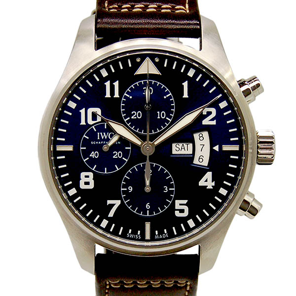 IWC　パイロットウォッチ　クロノグラフ　プティ・プランス　IW377706　ブルー　USED　中古