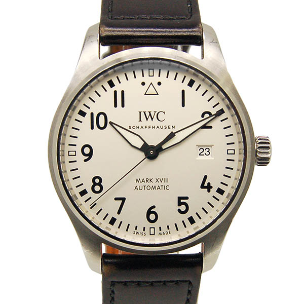IWC　パイロットウォッチ　マーク18　IW327002　シルバー　革　USED　中古
