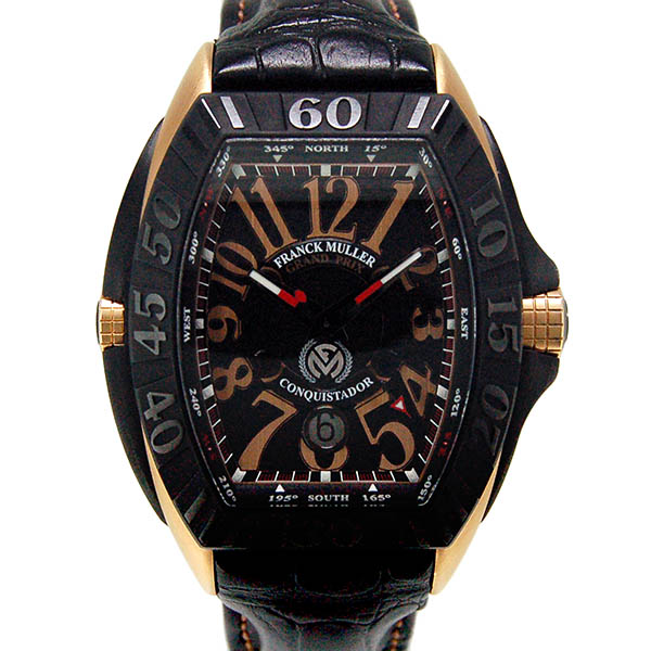 フランクミュラー　FRANCK MULLER　コンキスタドール　グランプリ　8900SCJ 5N　日本100本限定　ブラック　メンズ　USED　中古