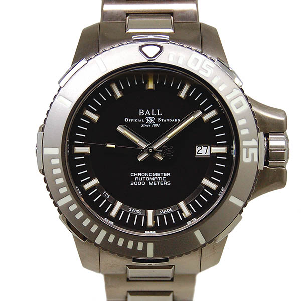 ボールウォッチ　BALL　エンジニアハイドロカーボン ディープクエスト ブラック DM3000A-SCJ-BK　チタン　USED　中古