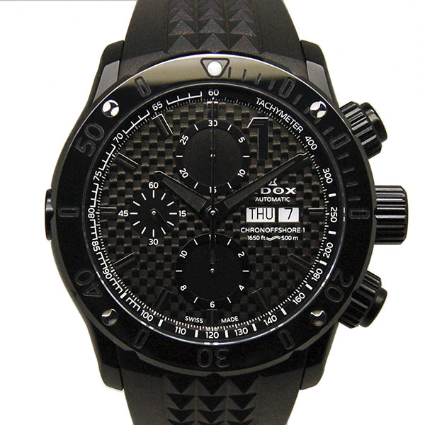 エドックス　EDOX　クロノオフショア1 クロノグラフ　01122-37N1-NIN1-S　SS　45mm　自動巻き　USED　中古