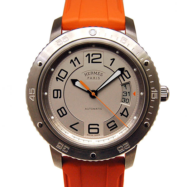 エルメス　HERMES　クリッパー スポーツオート TGM　CP2.741　41mm　自動巻　ライトグレー　未使用品