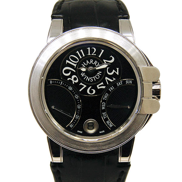 ハリーウィンストン　HARRY WINSTON　オーシャン バイレトログラード　400/UABI36W　36mm　18KWG　ブラック　USED　中古