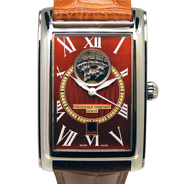 フレデリック・コンスタント　FREDERIQUE CONSTANT　クラシック カレ ハートビート　FC-315CGC4C26　世界500本限定　コニャック 革ベルト　USED　中古