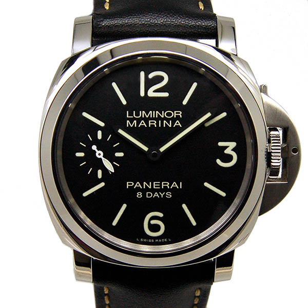 パネライ　PANERAI　ルミノールマリーナ　8デイズ　PAM00510　SS　44mm　手巻き　ブラック　USED　中古