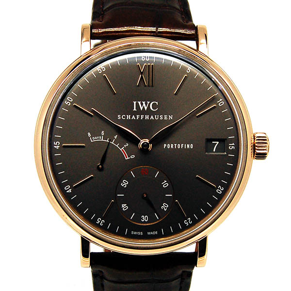 IWC　ポートフィノ　ハンドワインド　8デイズ　IW510104　18KRG　45mm　グレー　USED　中古