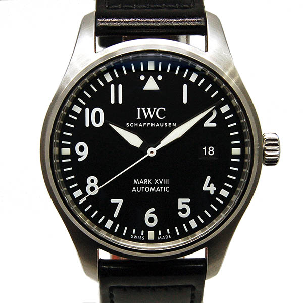IWC　パイロットウォッチ　マーク18　IW327001　ブラック　革　USED　中古