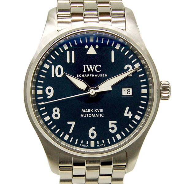 IWC　パイロットウォッチ　マーク18　プティ・プランス　IW327014　ブルー　40mm　USED　中古