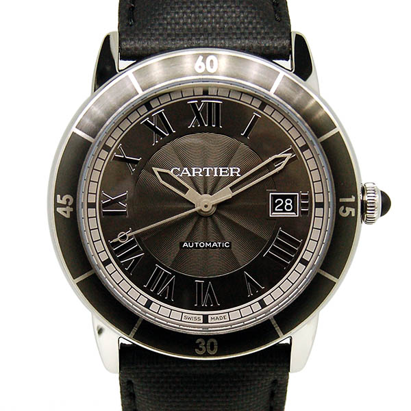カルティエ　CARTIER　ロンド クロワジエール ドゥ カルティエ　WSRN0003　42mm　グレー　USED　中古