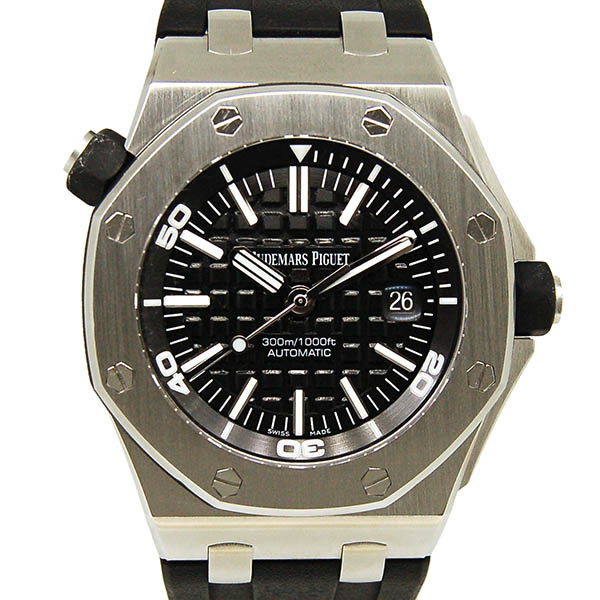 オーデマ・ピゲ　AUDEMARS PIGUET　ロイヤルオーク　オフショアダイバー　15703ST.OO.A002CA.01　ブラック　SS　42mm　USED　中古