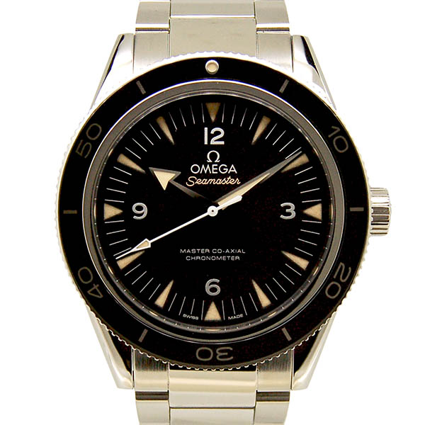オメガ　OMEGA　シーマスター300　マスターコーアクシャル　233.30.41.21.01.001　SS　ブラック　41mm　USED　中古